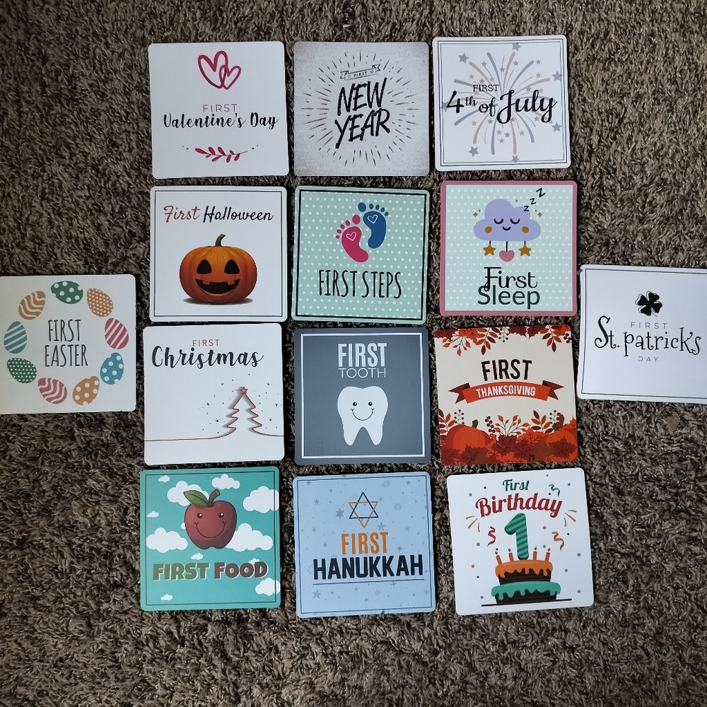 Baby Photo Milestone Cards 14 ct